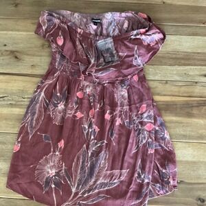 Express Off The Shoulder Floral Ruffle Maxi Dress M NWOT